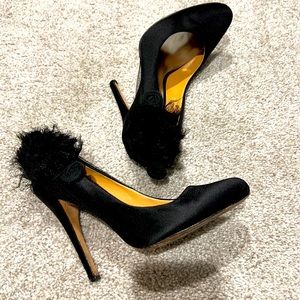 Black festive pumps